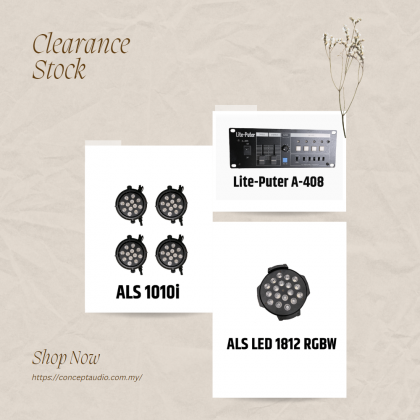 Clearance Stock - 4 unit of ALS 1010i+1 unit of LED 1812RGBW (FOC A-408 4CH Diming Chaser) - (B Stock)